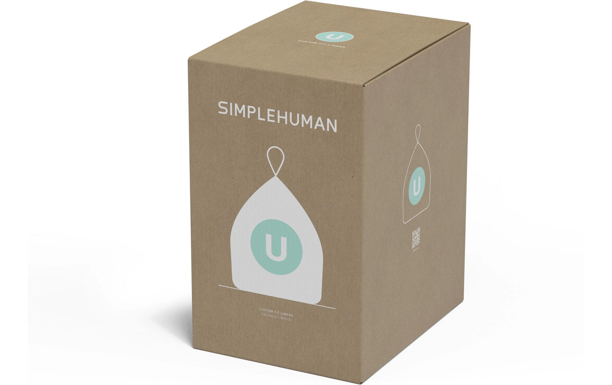 Simplehuman Müllbeutel für Abfalleimer, 55L 5x20 Stück, Grösse U, gesamthaft 100 Stück