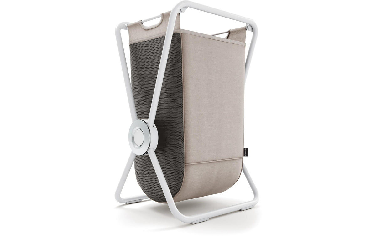 Simplehuman Wäschekorb single, 150 L Weiss-Beige, 100% recyceltem Polyester