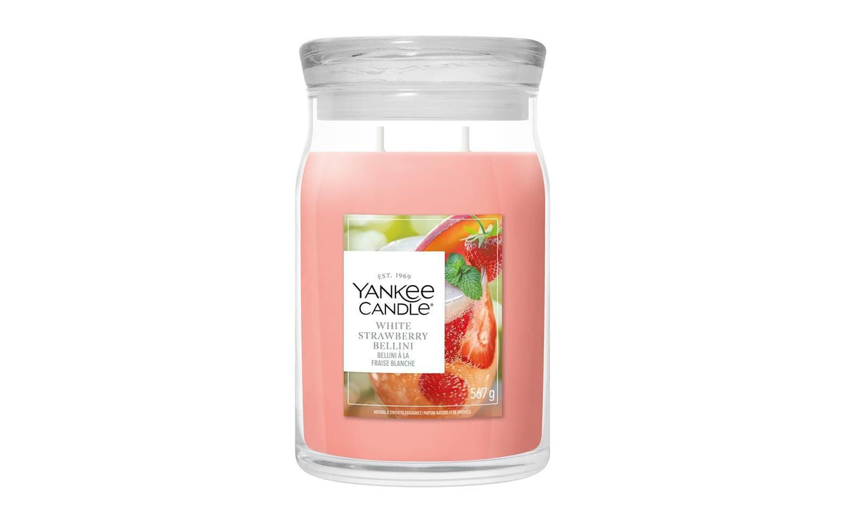 Yankee Candle White Strawberry Bellini Signature Large Jar