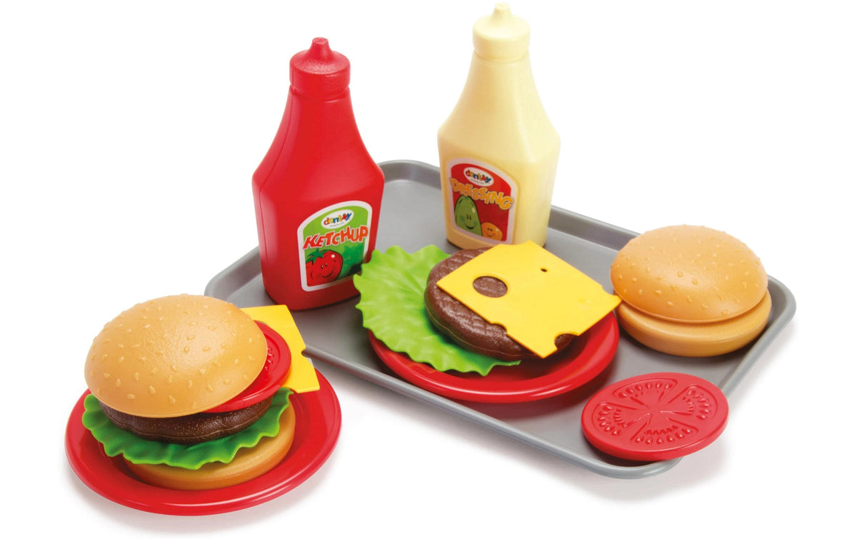 BURGER SET AUF TABLETT 17 TEILE