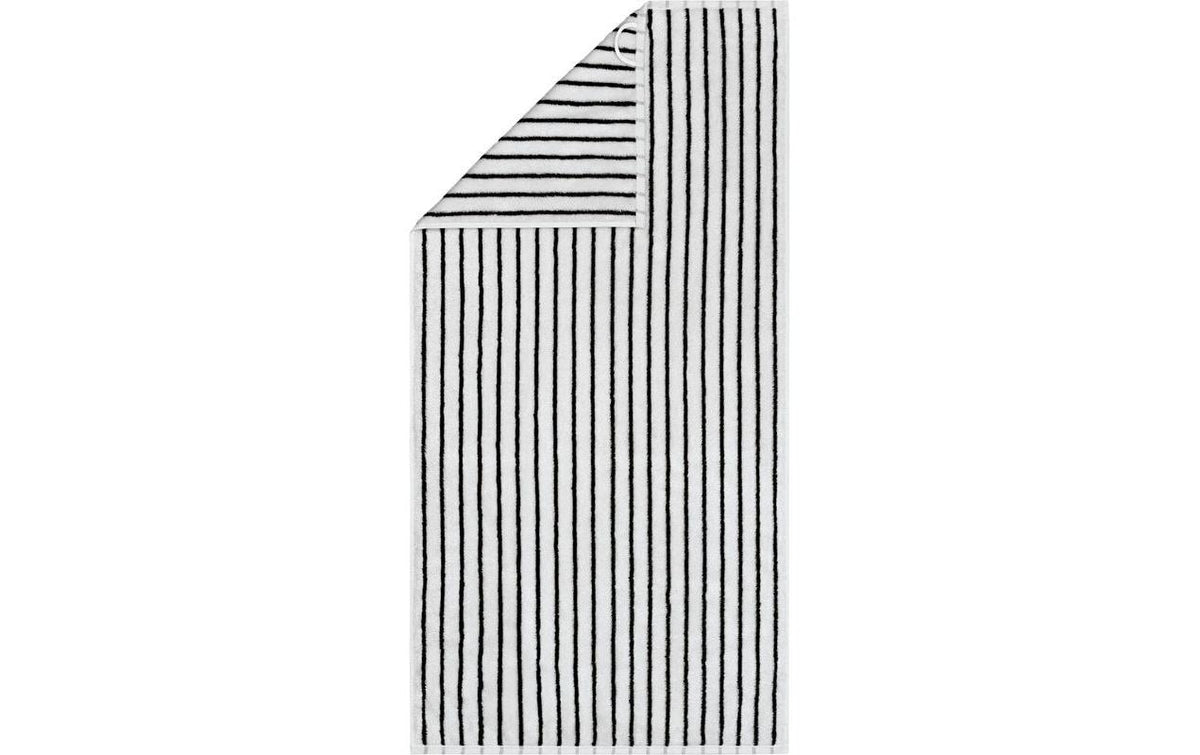 Cawö Duschtuch Black&White schwarz  80 x 150