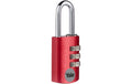 Zahlenschloss Aluminium YE3CB rot 20/21