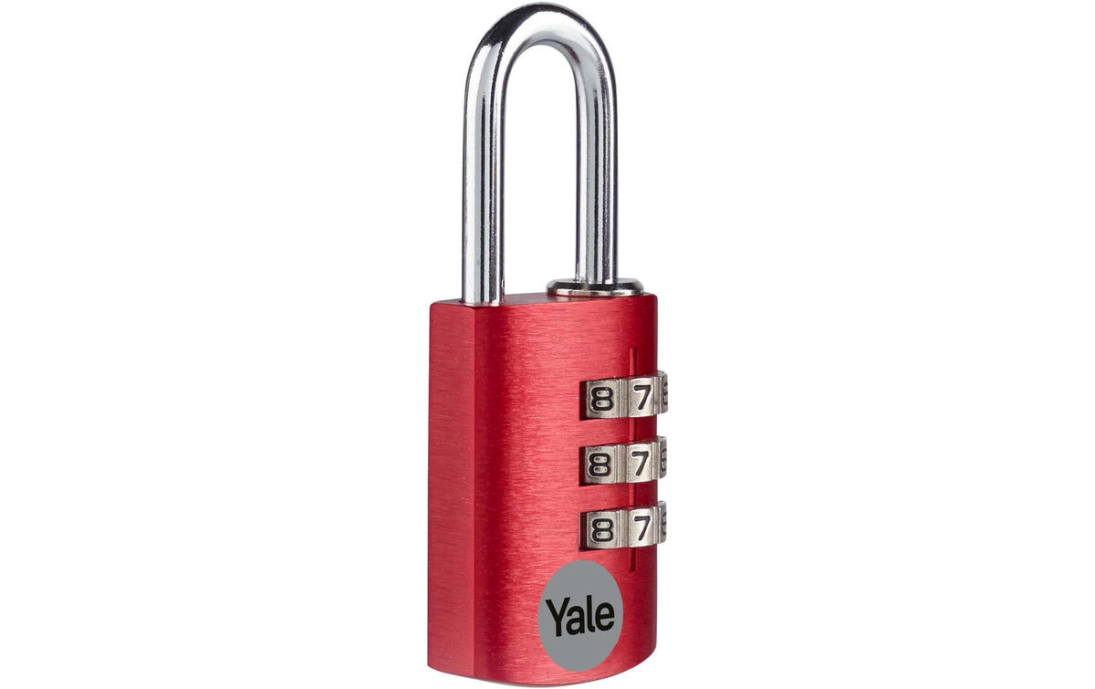 Zahlenschloss Aluminium YE3CB rot 20/21