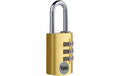Zahlenschloss Aluminium YE3CB gold 20/21