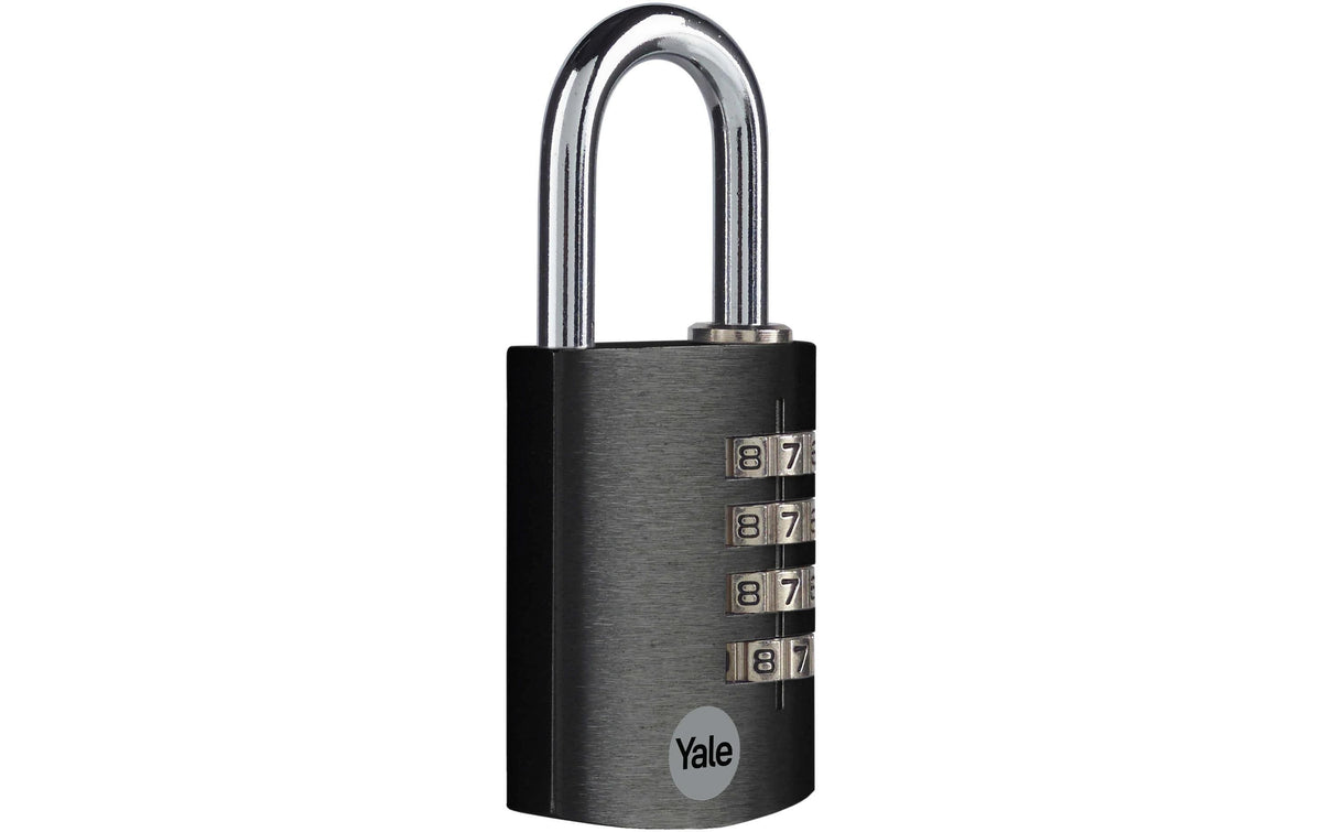 Zahlenschloss Aluminium YE3CB schwarz 38/31
