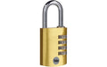 Zahlenschloss Aluminium YE3CB gold 38/31
