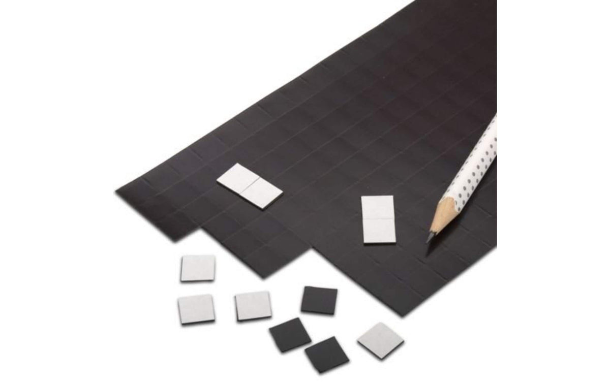 Berec Magnetplättchen 1x1cm, 100 Stk selbstklebend, Haftkraft: >= 42 g/cm²