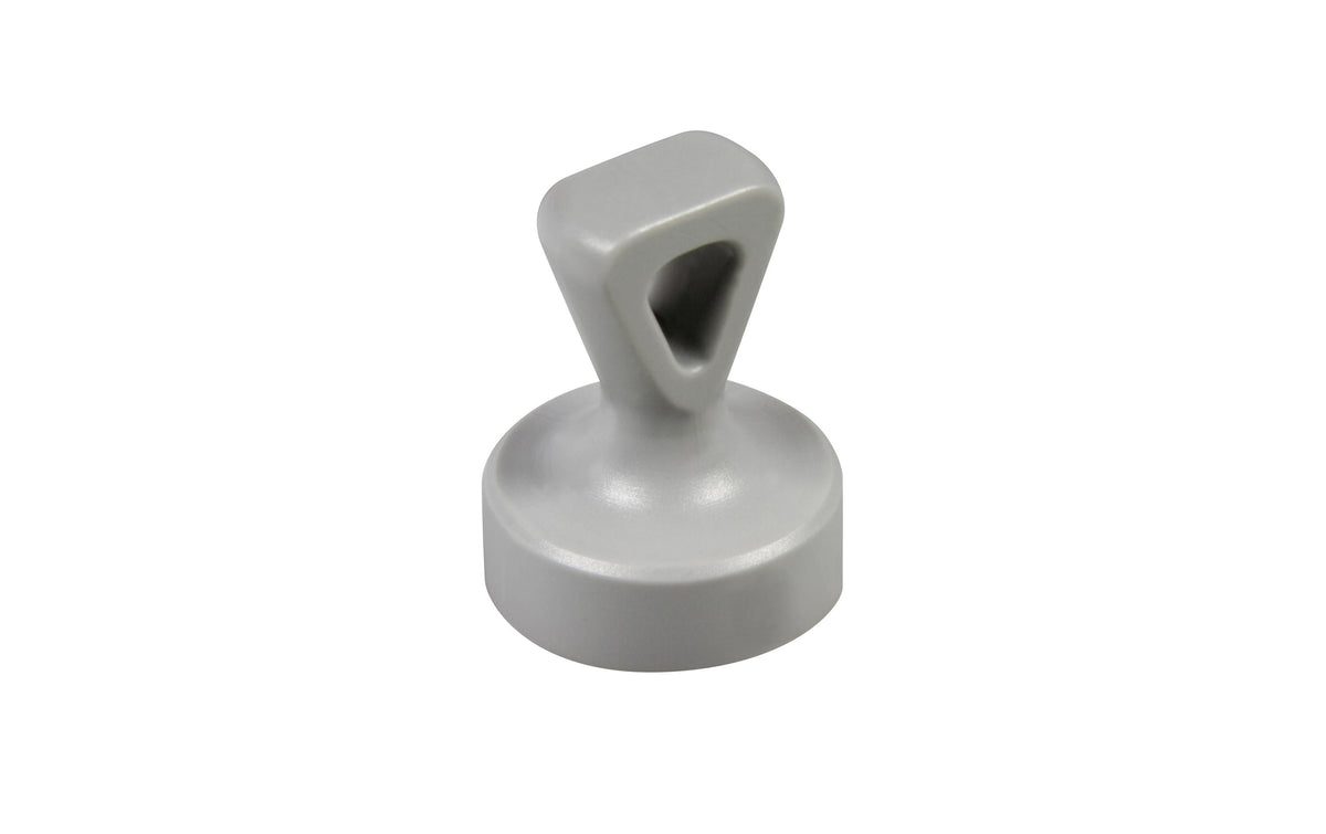 Berec Griffmagnet mit Öse, grau, 2-er Set Kunststoff, Ø 17 mm, Neodym