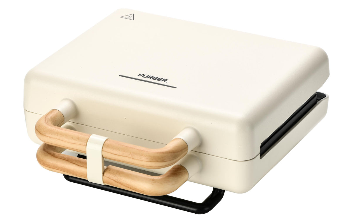 FURBER Grill, Waffel- und Sandwichmaker mit austauschbaren Platten, Beige