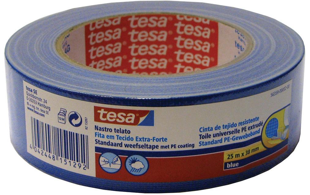 Gaffer Tape 25 m x 38 mm, Blau Gewebeklebeband 25m