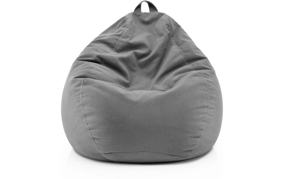 Lumaland Sitzsack 315l grau Comfort Feincord, Waschbar,