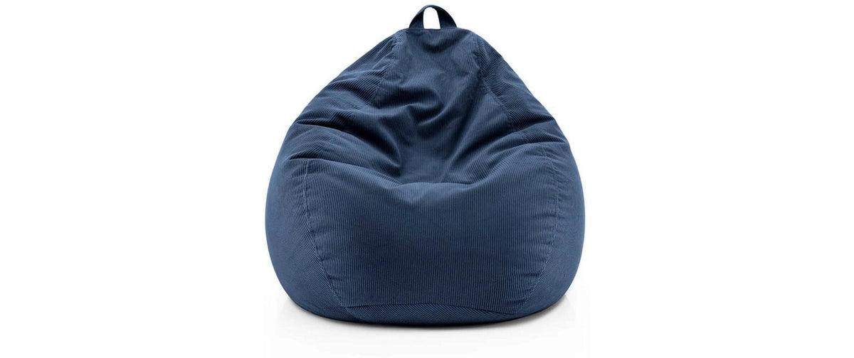 Lumaland Sitzsack 120l dunkelblau Comfort Feincord, Waschbar,