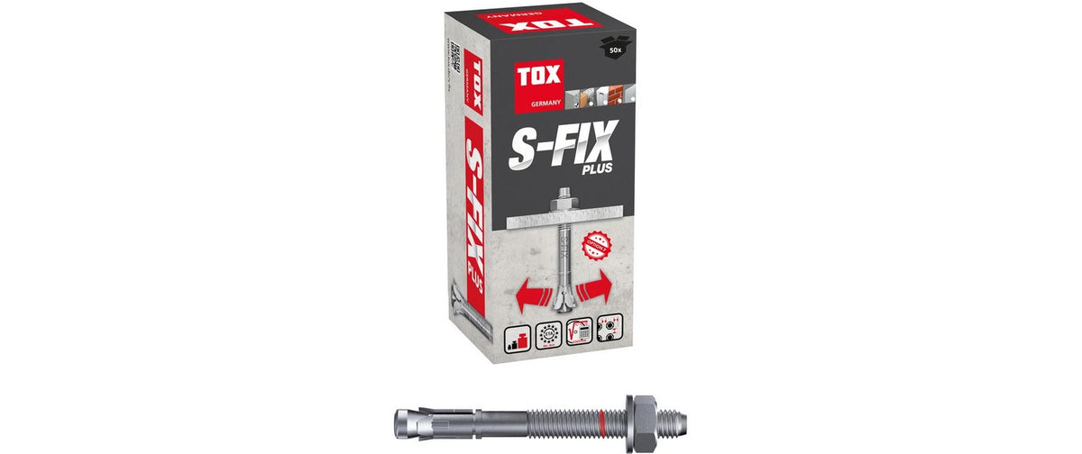 Bolzenanker S-Fix Plus M10x100/20+33 mm