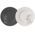 Villeroy & Boch ManRock-Mickey Mouse Teller 2-tlg. Frühst./ Desserteller schwarz+weiss