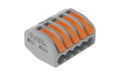 Wago Verbindungsklemme 5-fach 5 Stück 5L 0.08…4mm² 32A 400V grau