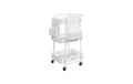 Songmics Wagen mit Rollen,3 Ablagen 49.4x32.3x73.9 cm, Stahl, PP