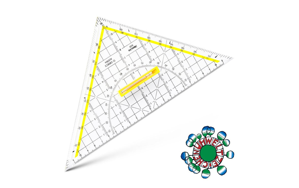 Aristo TZ-Dreieck 25cm Griff lösbar, Facette, Tuschenoppen