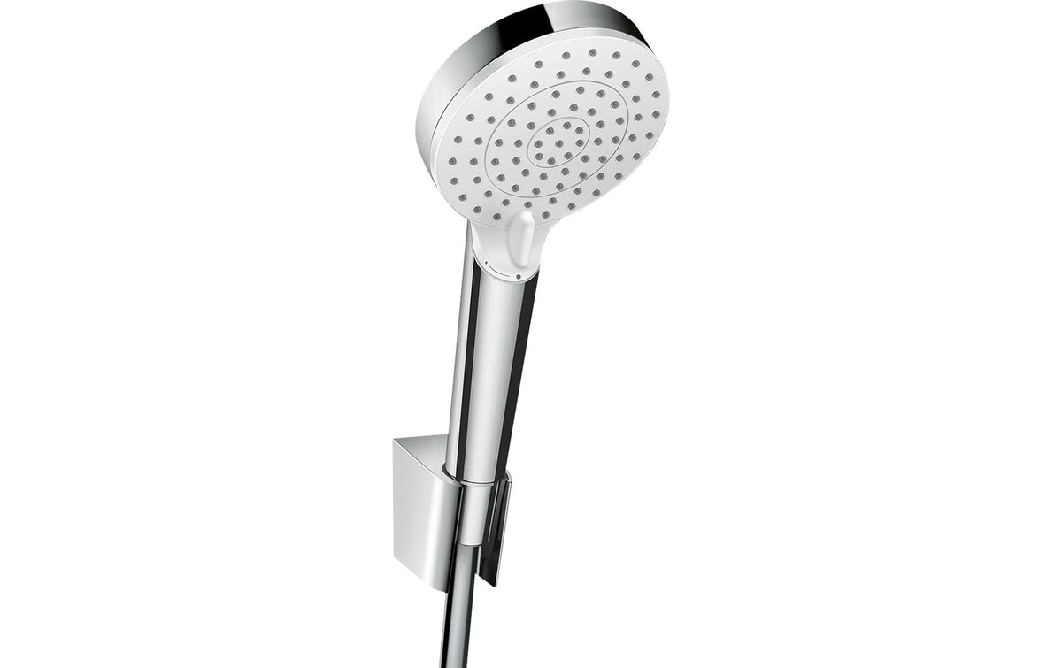 Crometta Brausehalterset Schlauch 1,6 m EcoSmart Weiss/Chrom