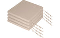 relaxdays Stuhlkissen flach 4er Set, 3 x 40 x 40 cm, Beige