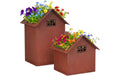 relaxdays Gartendeko Rost Haus 2er Set