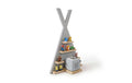 relaxdays Kinderregal Toniebox Zelt Grau