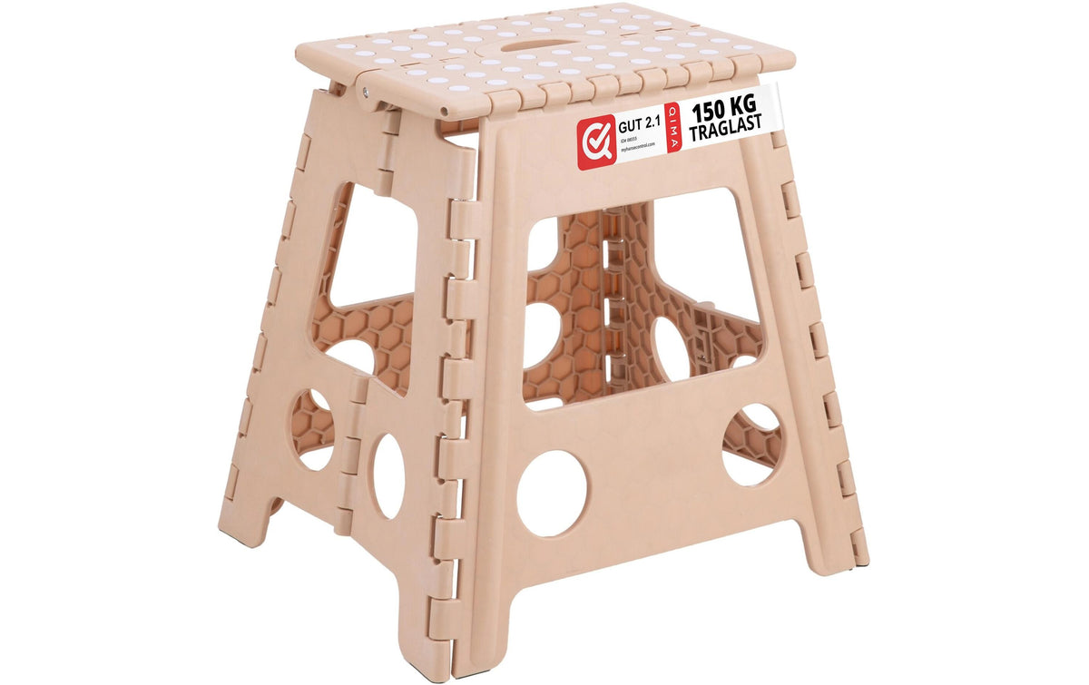 relaxdays Klapphocker faltbar XL Farbe: Beige