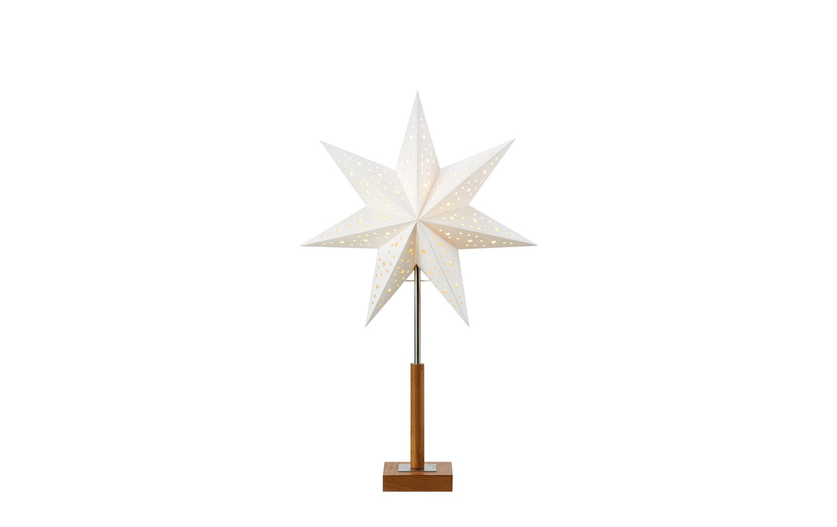 Markslöjd SOLVALLA Star Table 1 Leuchtmittel, 35 small, weiss/oak