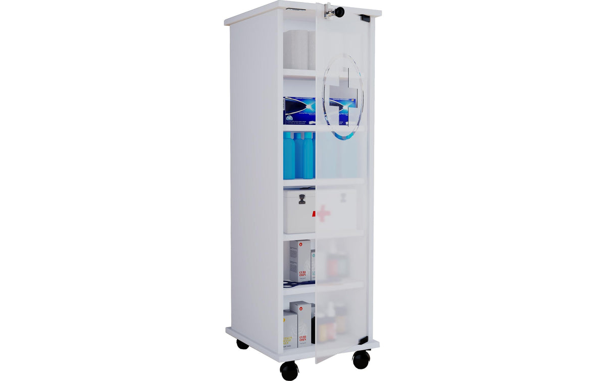 VCM Medizinschrank Nilasu Weiss