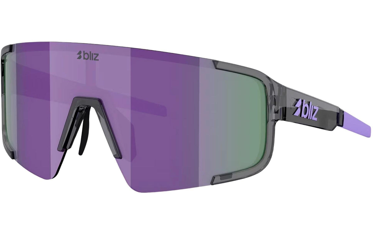 BLIZ P003 Small, Crystal Black Sportbrille, Lens Grey w Putple Multi