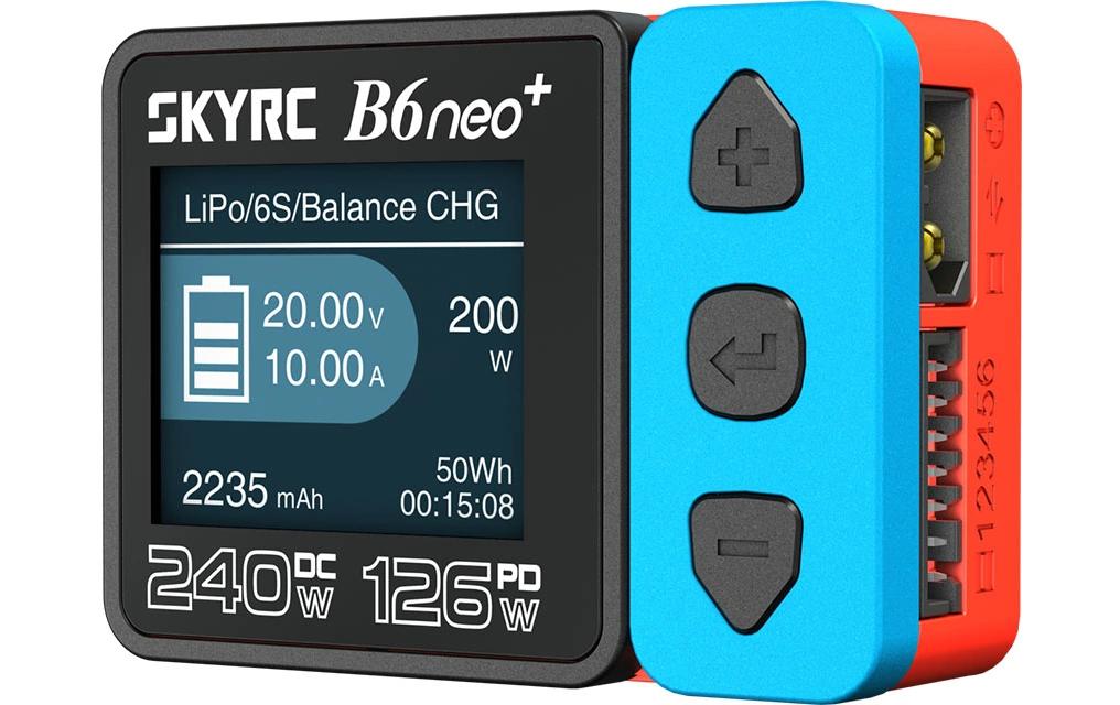 SkyRC B6neo+ Ladegerät blau/rot LiPo 1-6s 10A 200W