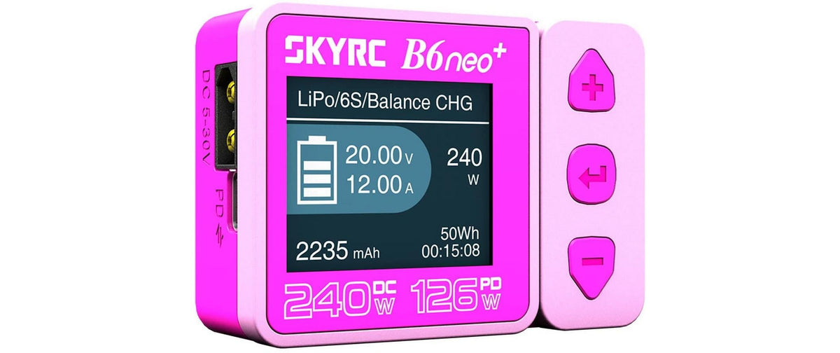 SkyRC B6neo+ Ladegerät pink LiPo 1-6s 10A 200W