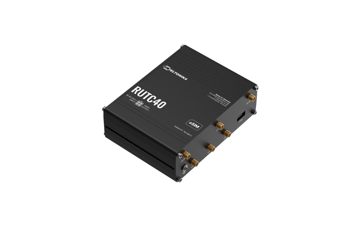 Teltonika RUTC40 LTE Industrierouter WiFi-6 Cat.4 LTE, Global, 5x GE LAN, 2xSIM, 1xeSIM