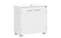 Vasagle Waschbeckenschrank, Weiss 60x30x60 cm, MDF, Spanplatte