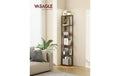 Vasagle Regal Vintagebraun-Schwarz 38x23.8x173 cm, Stahl, Spanplatte