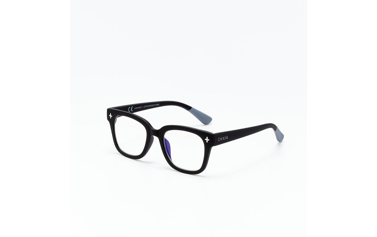 OKKIA Bildschirm- und Lesebrille GIOVANNI BLACK, Stärke 2.0