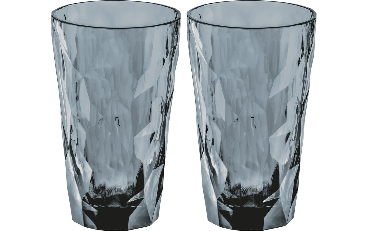 Koziol Becher Club No. 6, 2er Set transparent grey, 300 ml
