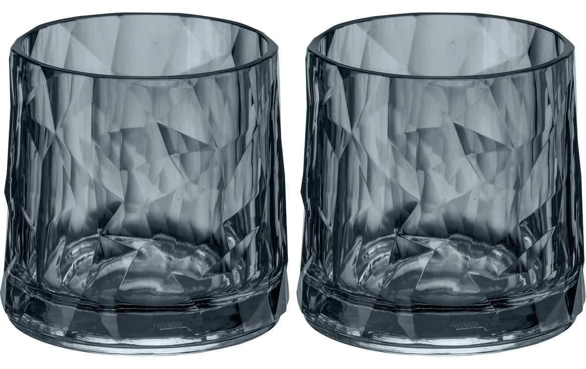 Koziol Becher Club No. 2, 2er Set transparent grey, 250 ml