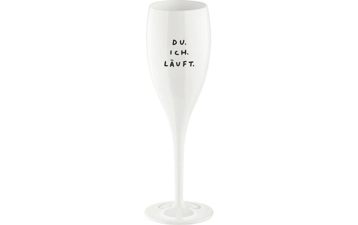 Koziol Sektglas Cheers Du ich cotton white, 100 ml