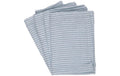 Arti Casa Stoffserviette 4er Set, 35x35 cm Blau gestreift mit Lurex