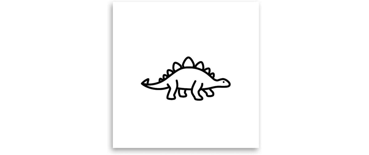 minink Tattoo Kleiner Stegosaurus Grösse: S (3.0 cm x 1.4 cm)