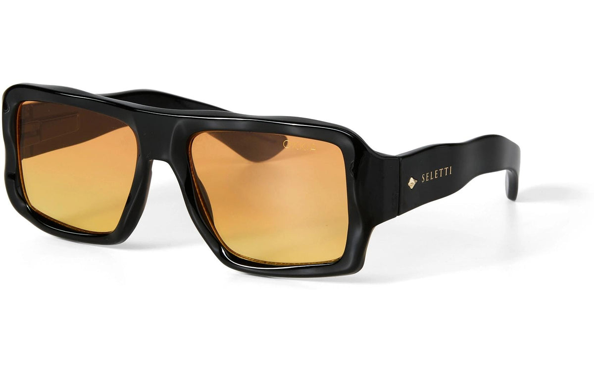 OKKIA SELETTI Sonnenbrille KANSAS BLACK - Yellow gradient lens