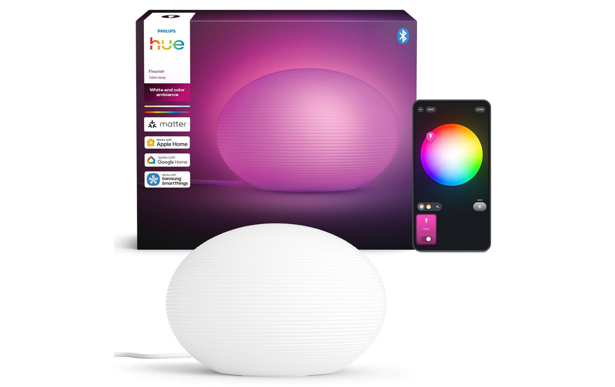 Philips Hue Flourish Tischleuchte White & Col. Amb. anthrazit