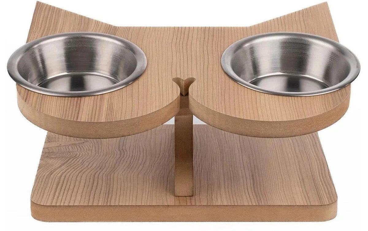Paws & Whiskers Futterbar inkl. Näpfe 14 cm, 1 L