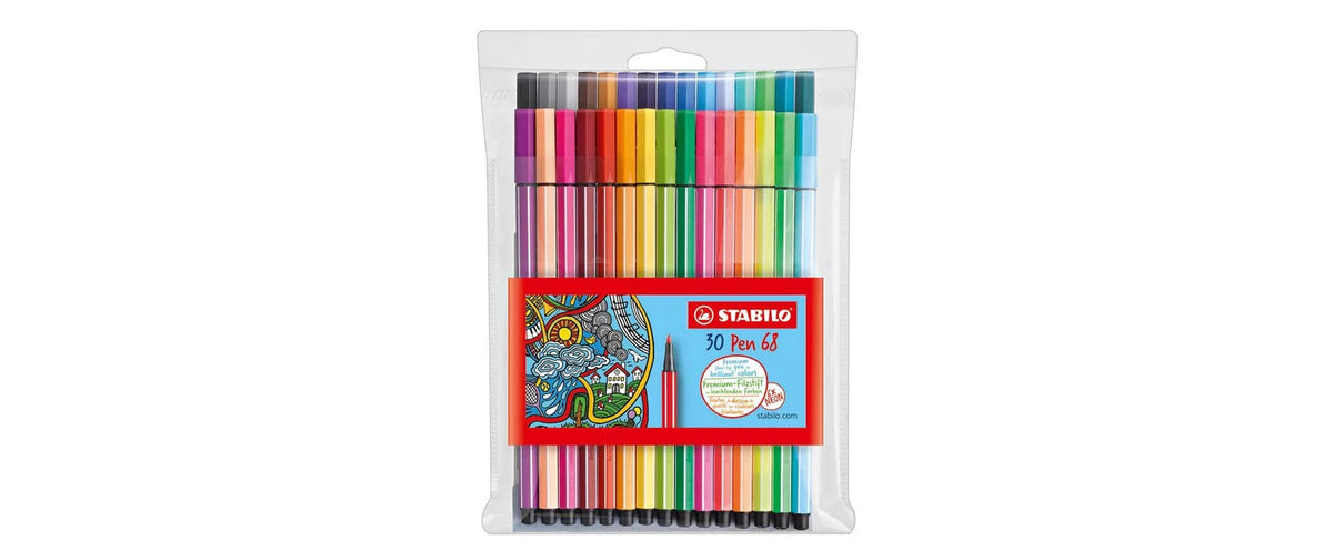 STABILO Pen 68 30er Etui, 6x Neon 1 Stück, 30 Stück