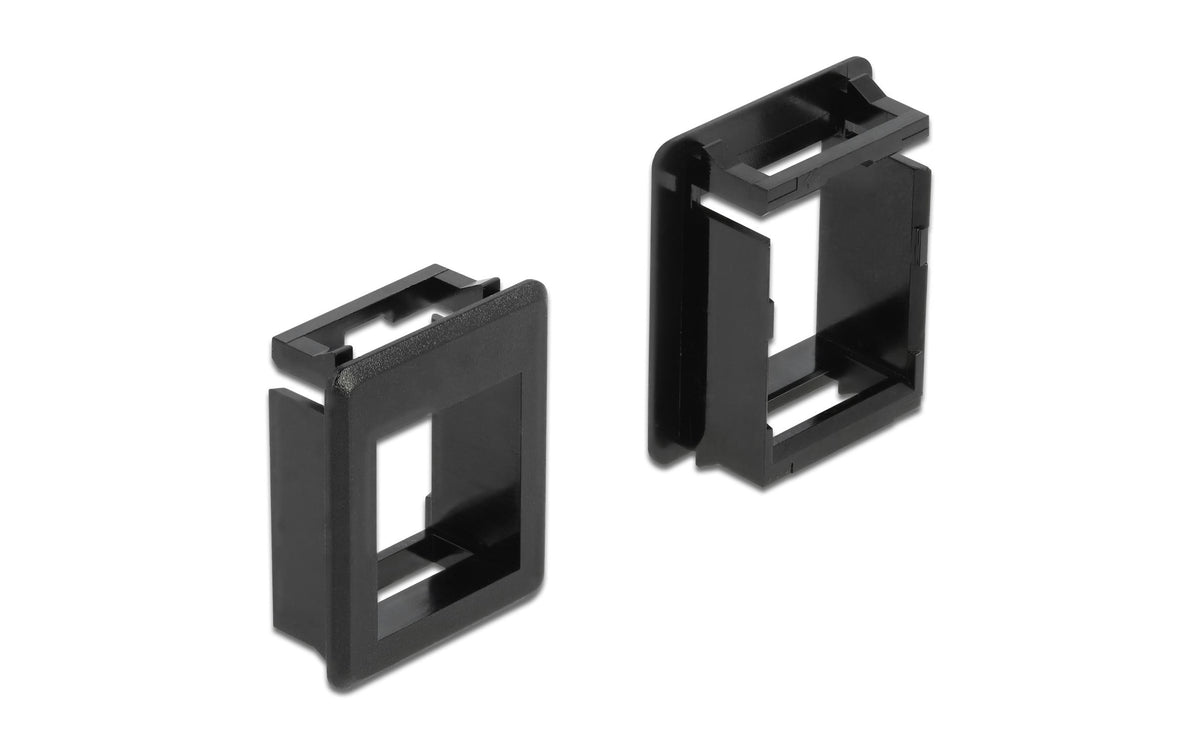 Delock Keystone Halterung 1 Port Kunsfstoff, schwarz, 4 Stück