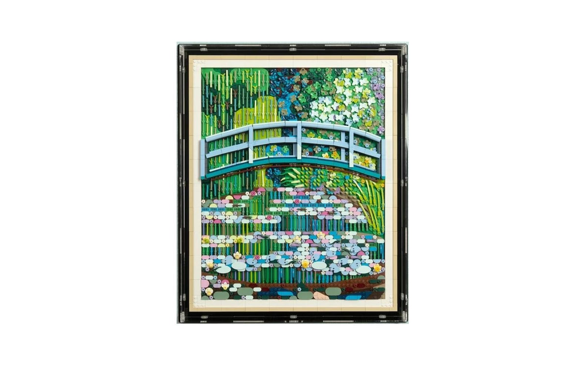 Acryl-Wand-Display LEGO 31220 Claude Monet Mit schwarzem Hintergrund