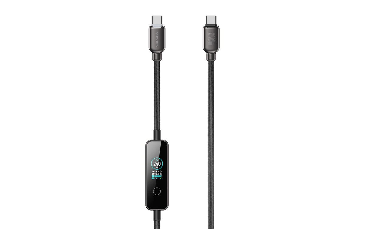 4smarts, USB-Kabel ScreenCord, 1.2m, 240W USB2.0, 480 Mbit/s, PD3.1