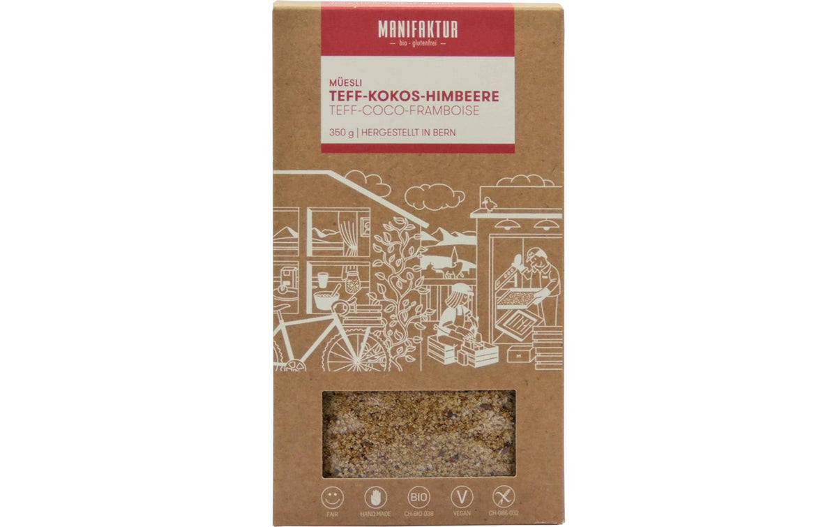 Müesli Teff-Kokos-Himbeere 350 g
