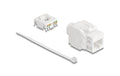 Delock Keystone Modul RJ45 Cat.6A Bu zu LSA Cat.6A, AWG22, UTP, LSA, Kunststoff, weiss