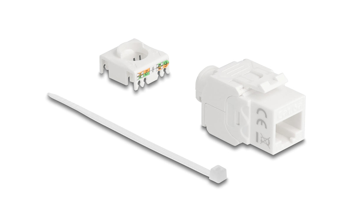 Delock Keystone Modul RJ45 Cat.6A Bu zu LSA Cat.6A, AWG22, UTP, LSA, Kunststoff, weiss